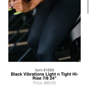 Zyia black vibrations light and tight hi rise 7/8 24” sz 4